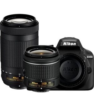 Nikon D3400 w/ AF-P DX NIKKOR 18-55mm f/3.5-5.6G VR & AF-P DX NIKKOR 70-300mm f/